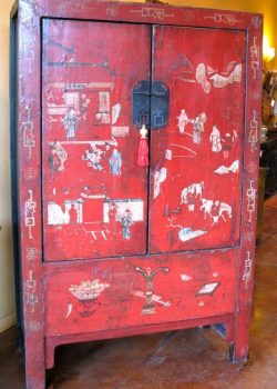 Red Lacquer Shanxi Cabinet